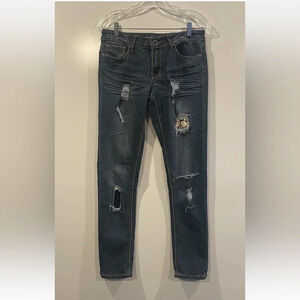 Dollhouse‎ The Capri Roller Distressed Denim Jeans Size 9